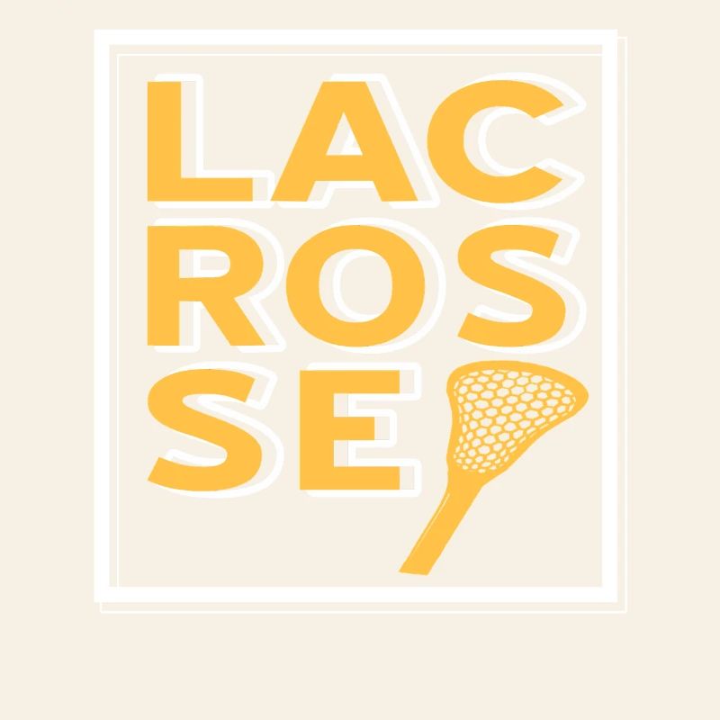 Bold Lacrosse Typography Grid Stick Player Fan