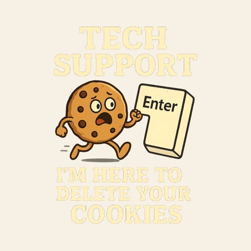 Tech Support I'm Here To Delete Your Cookies