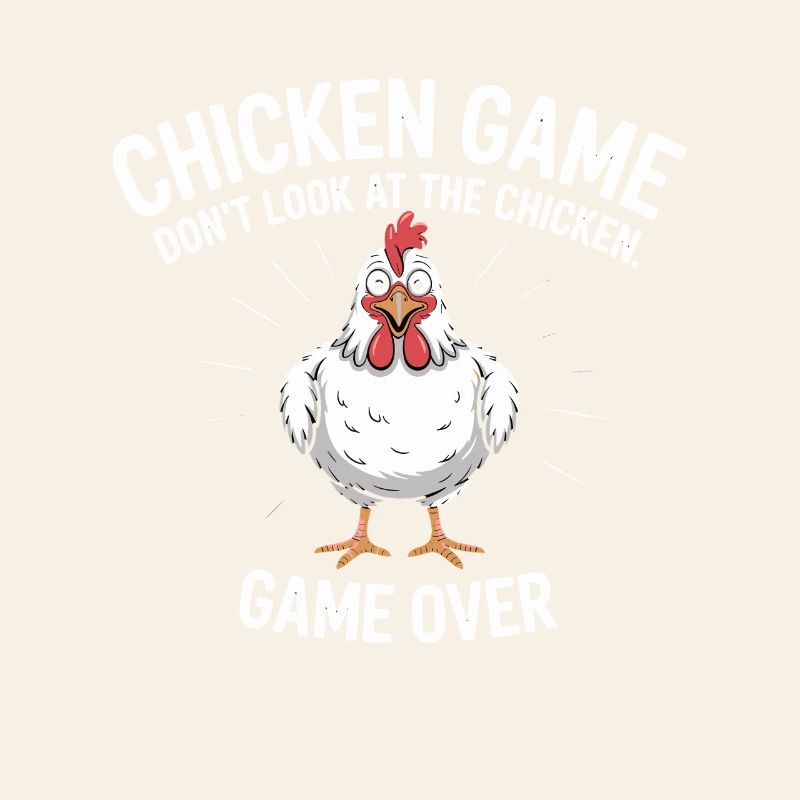 Jeu de poulet Ne regardez pas le jeu de poulet terminé