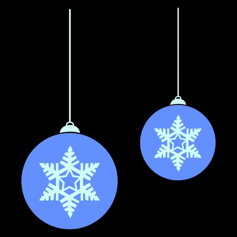 Weihnachtskugel Schneeflocken Blau Ornament