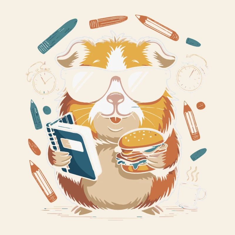 Book Hero Hamster with Burger