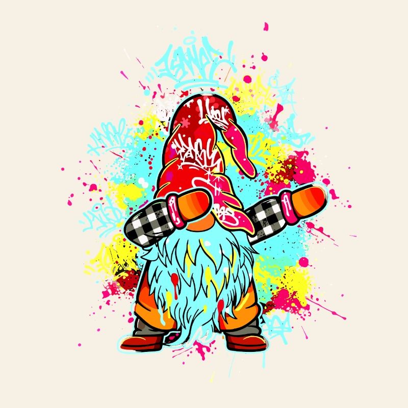 DABBING GNOME Graffiti Tendance de Noël Drôle