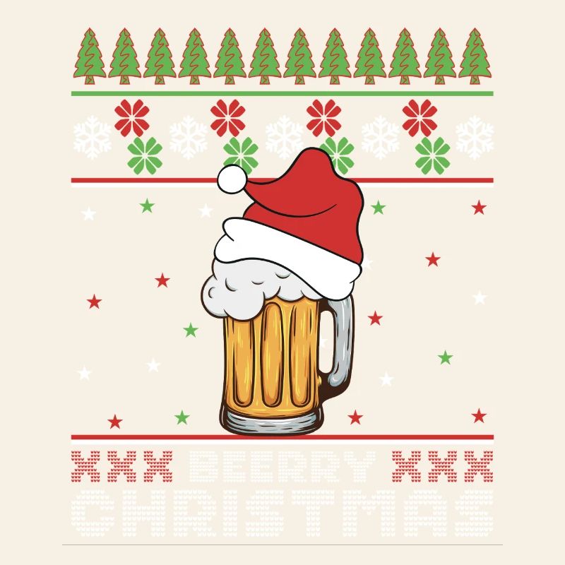 Merry Christmas Bière de Noël Pull Moche Cadeau