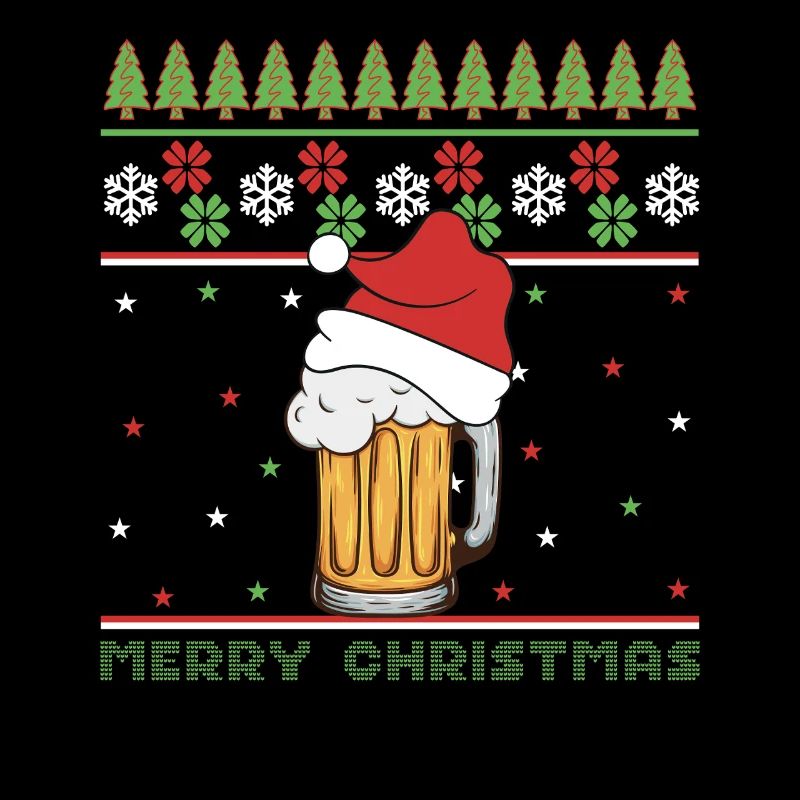 Joyeux Noël Pull Moche de Noël Bière Humour Drôle