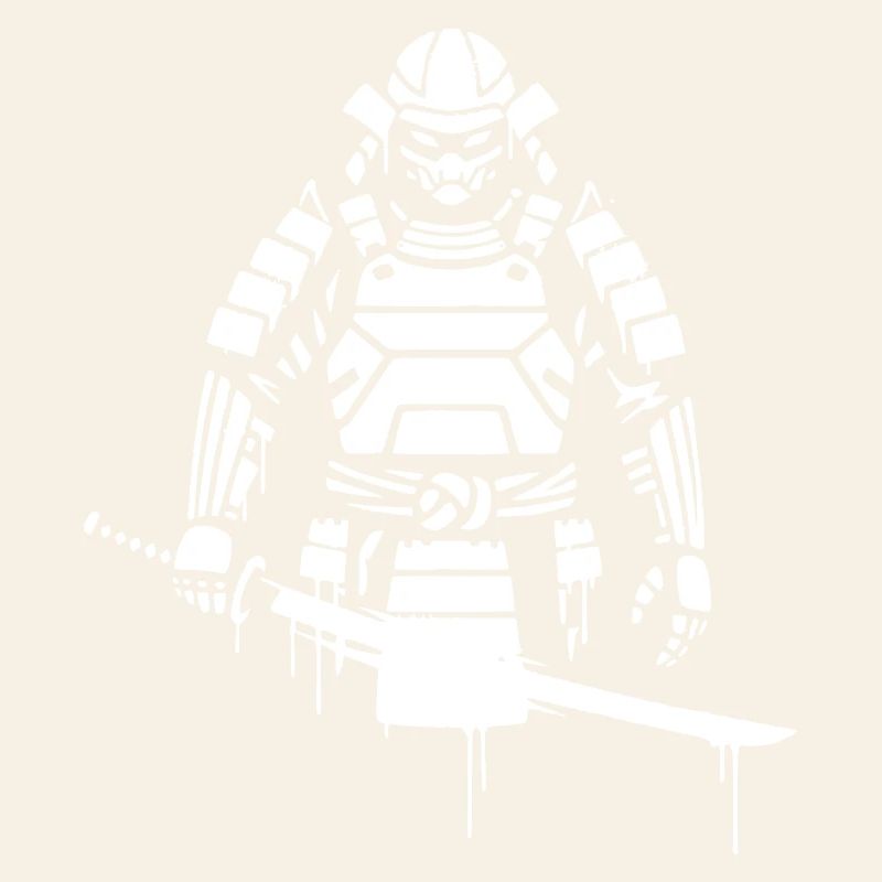 Shogun Samurai Armor Graffiti Vector