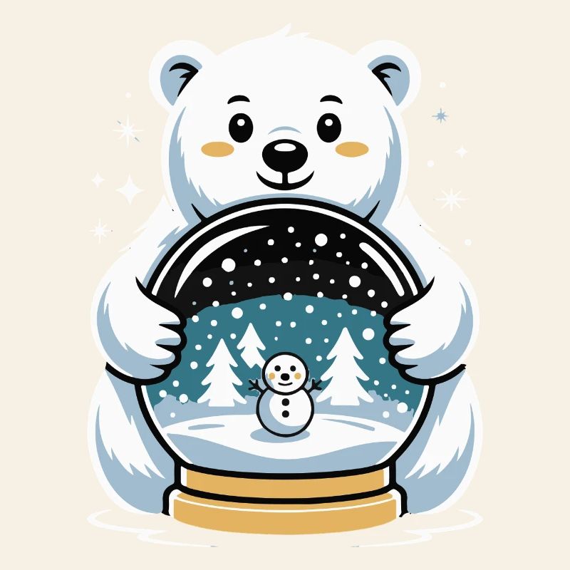 Polarbaer Schneekugel Impression