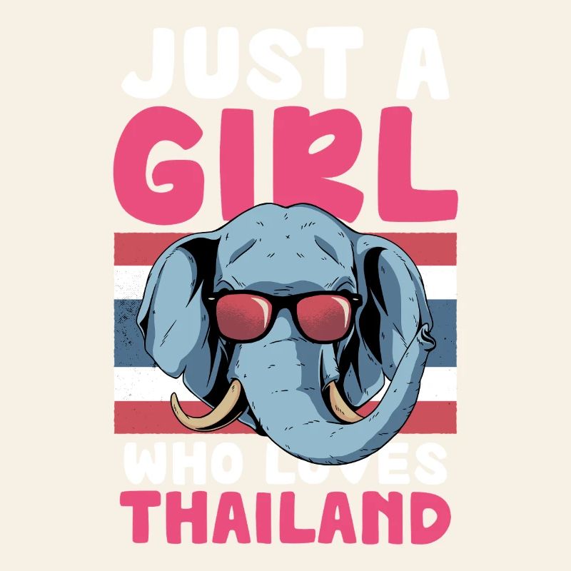 Nur ein Mädchen, das Thailand liebt