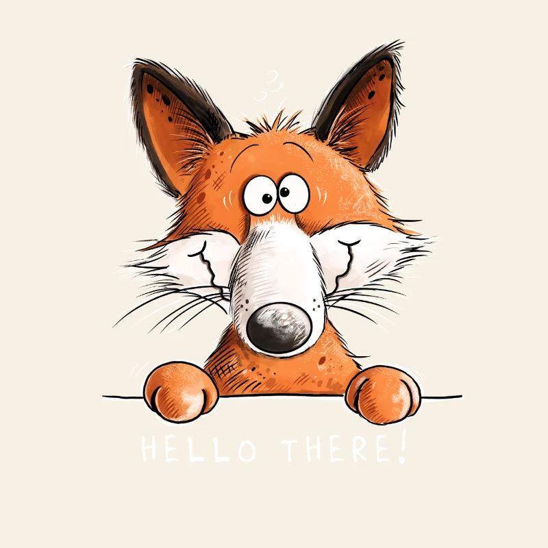 Drôle de Fox Bonjour le Diable de Dessin Animé