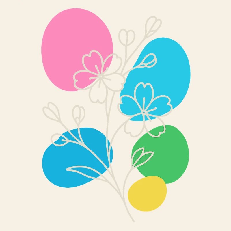 minimalistische blumen grafik, boho sommer