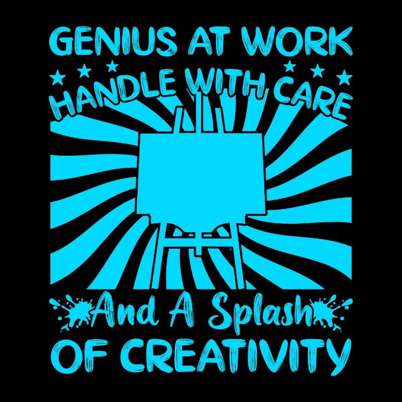 Funny Art Painter Genius At Work Of Creativity