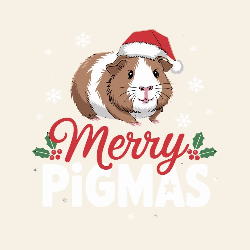 Joyeux Pigmas Noël drôle de cochon d’Inde