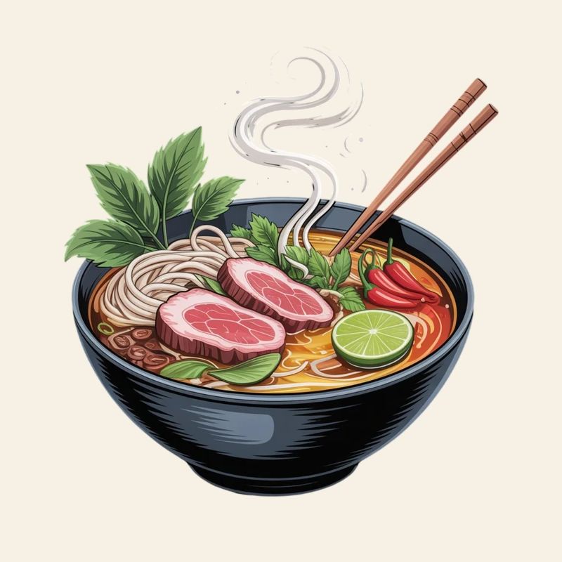 Ramen bowl with lamb and lime