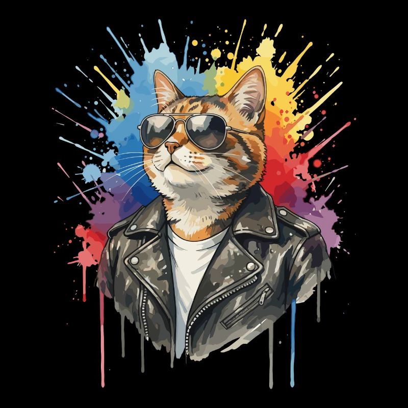 Chat avec des lunettes de soleil, Chat Cool