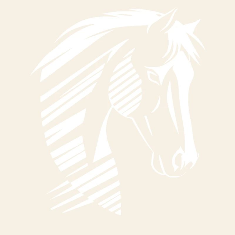 Silhouette de tête de cheval – Design solide