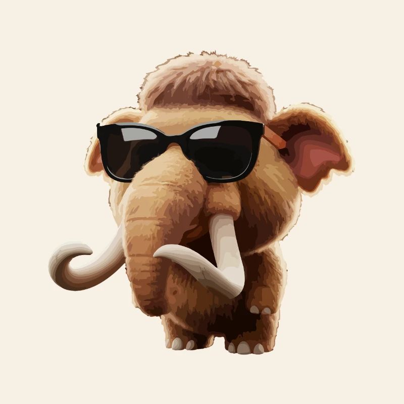 Sunglasses Mammoth Cartoon