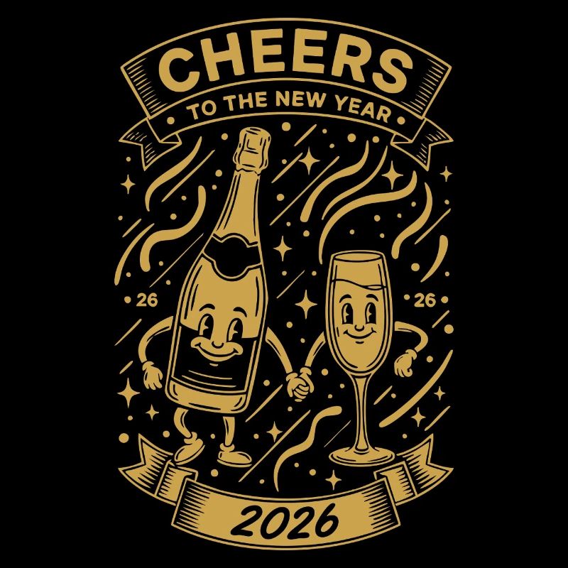 Prost auf das Design der Neujahrsfeier 2026