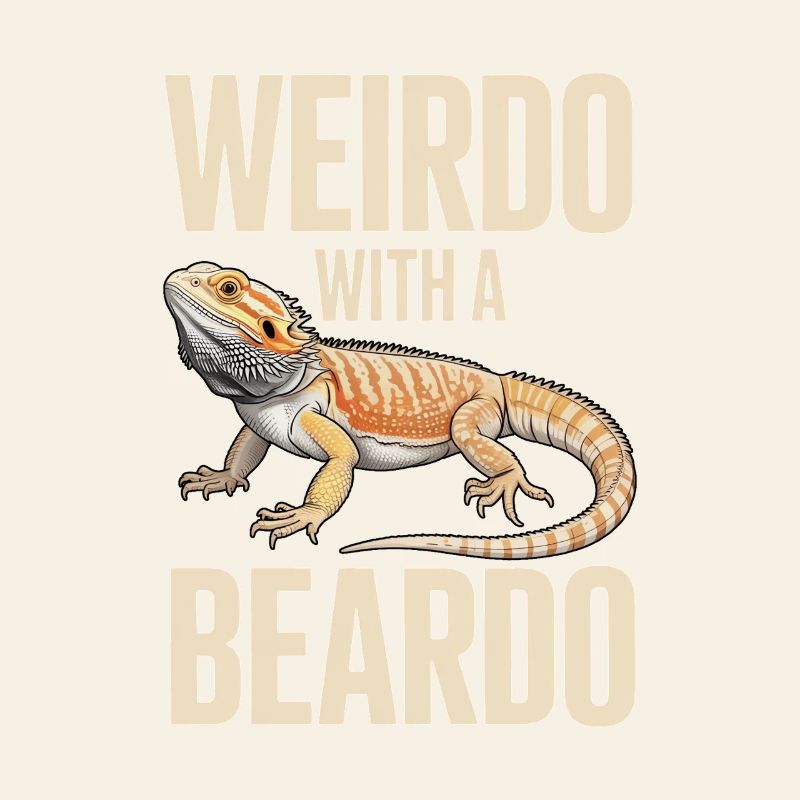 Komischer mit einem Bartagecko