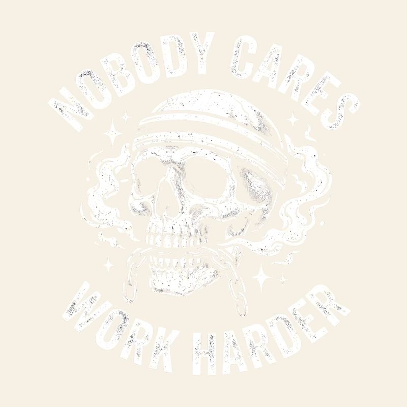 Skull with helmet: Work harder