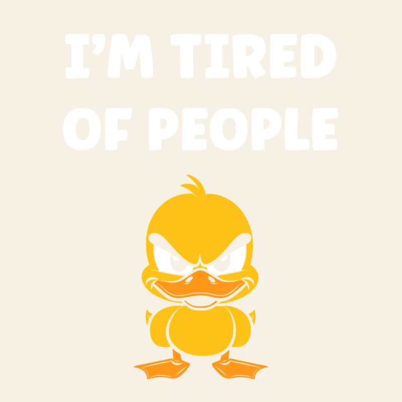 Fed up with people — Grumpy duckling