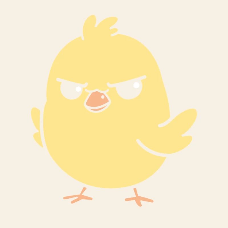 Poussin tenace jaune