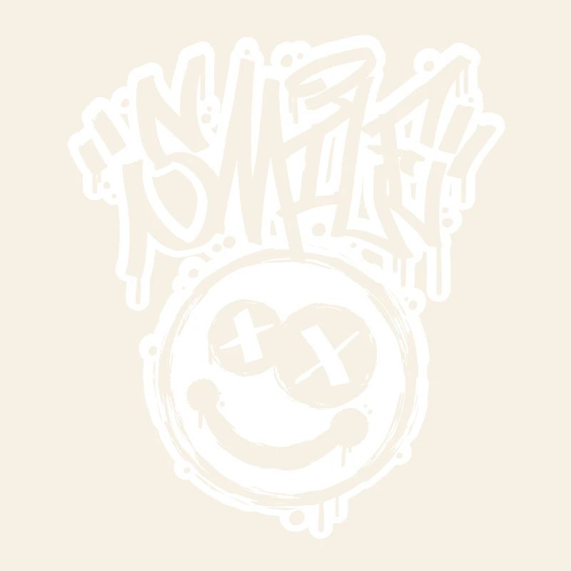 Lächeln Gesicht Graphitti-Buchstaben