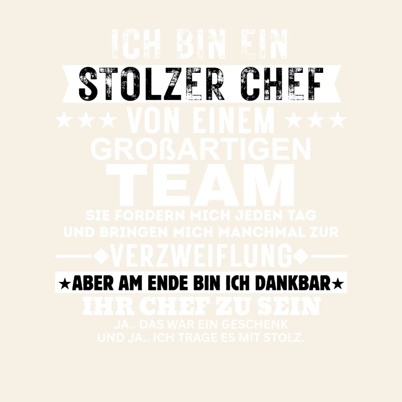 Stolzer Chef von einem großartigen Team Geschenk
