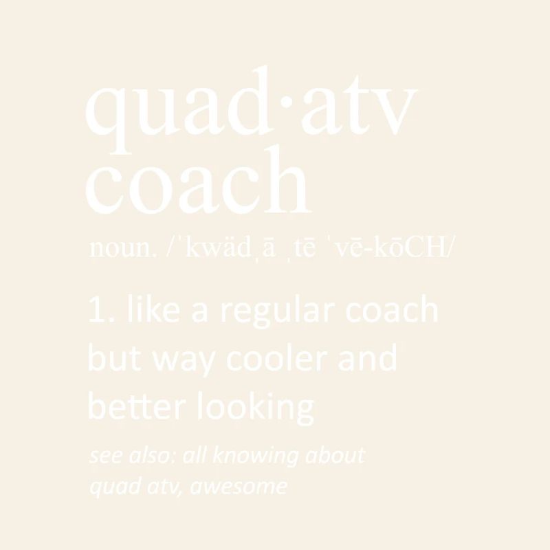 Définition du Quad ATV Coach Typographie drôle