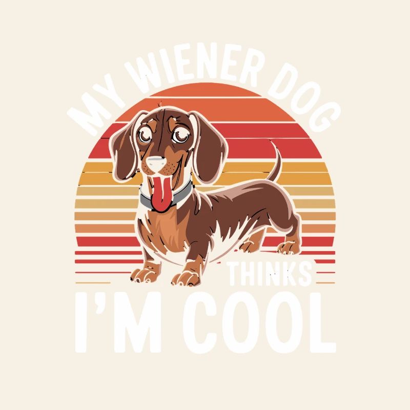 Mon chien saucissène pense en teckel cool et drôle