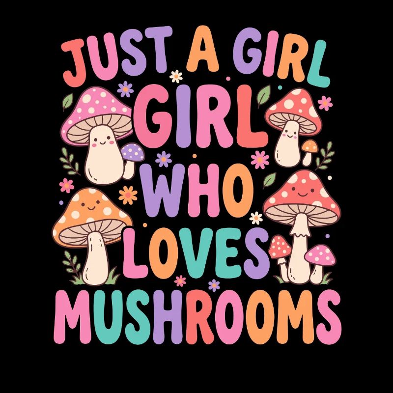 Nur ein Mädchen, das Pilze liebt