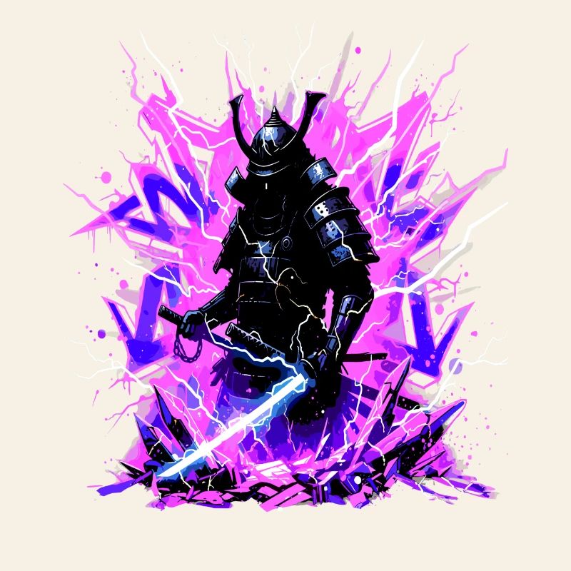 Cyber Samurai – Synthwave Katana Geist