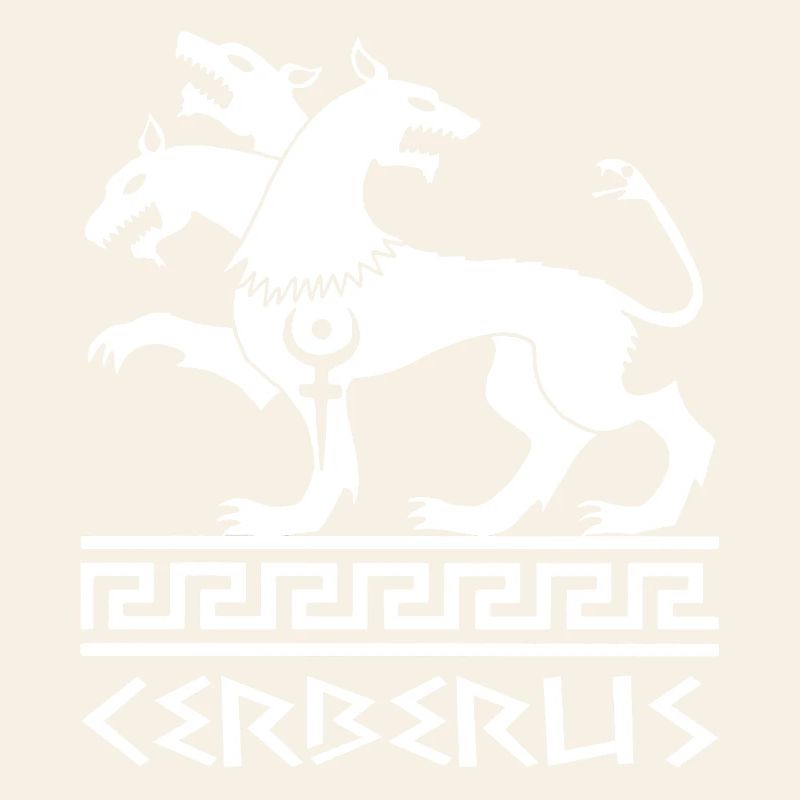 Weißer Cerberus-Hund