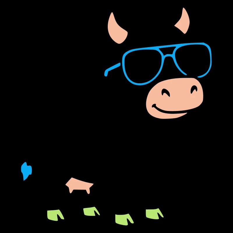 Cool Cow Sunglasses Abstract Vector