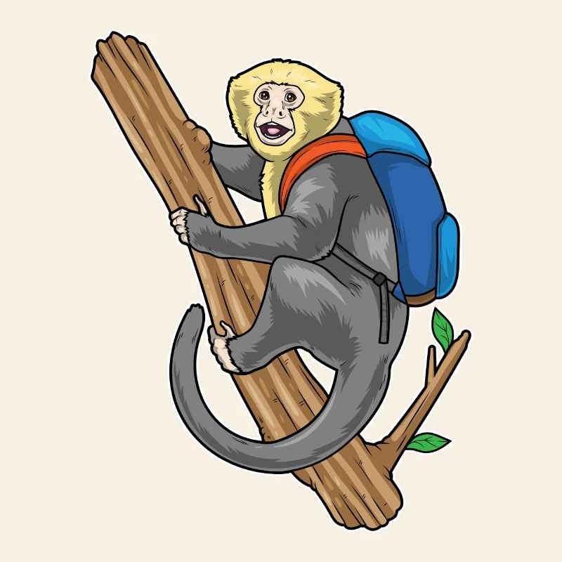 Monkey Student Backpack School