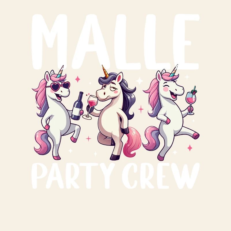 Malle Party Crew Einhorn Trinkspaß Mallorca