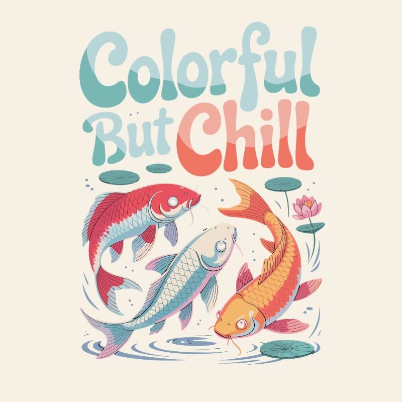 Koi Fish : Monde d’eau coloré mais décontracté