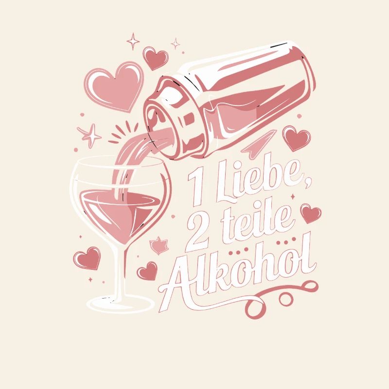 Liebe Zwei Teile Alkohol