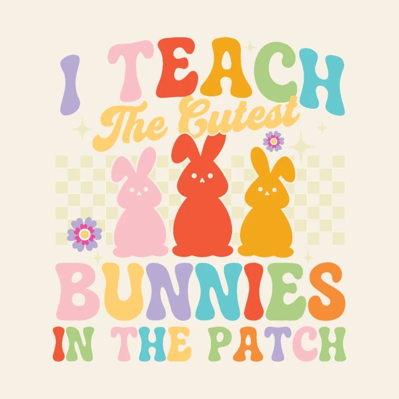 Enseignant de Pâques du patch Teach Bunnies