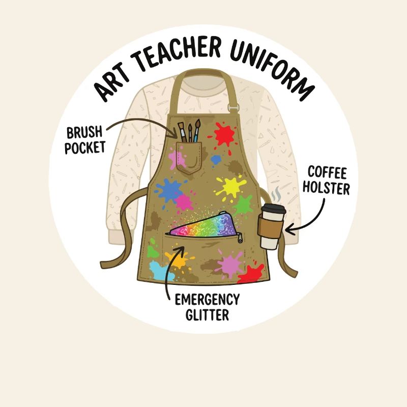 Motif créatif de l’uniforme d’enseignant d’art