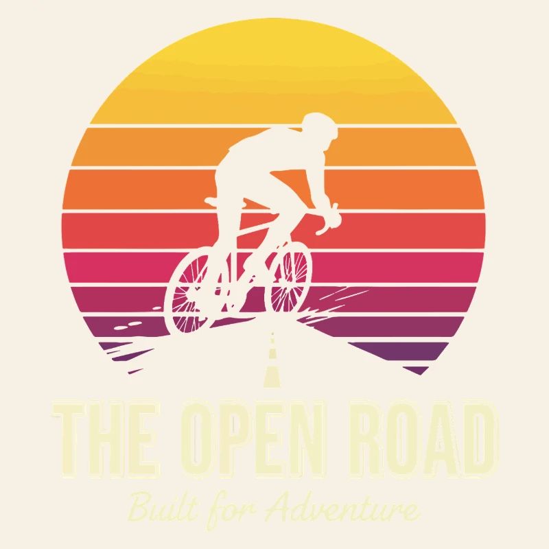 Open Road Adventure Cyclist Print
