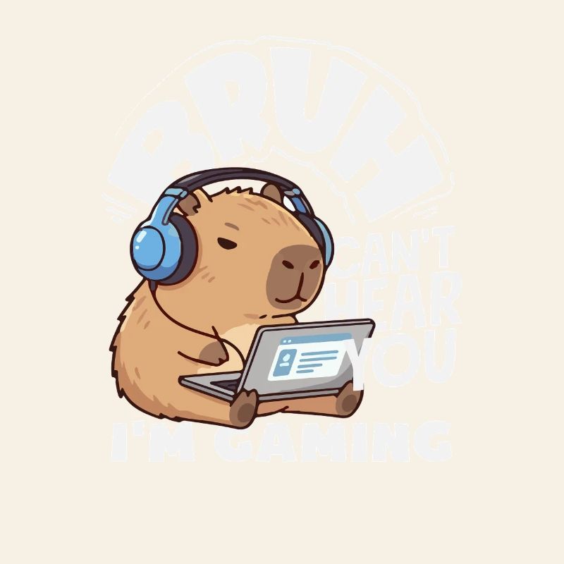 Frérot, je ne t’entends pas jouer au capybara mignon