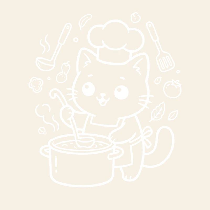 Cuisine du Chef Chat Kawaii