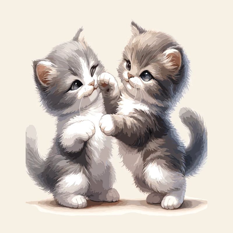 Kätzchenfreundschaft Illustration