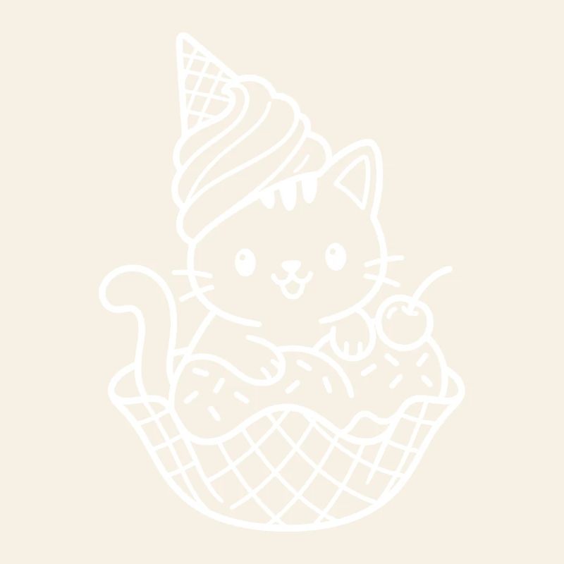 Kawaii Katze Eiscreme