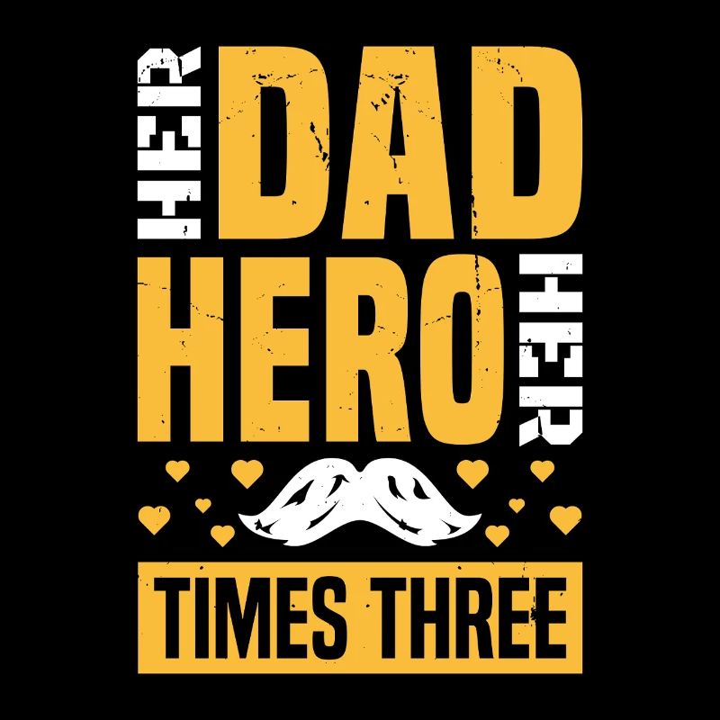 Papa Vater von drei Mädchen Töchtern