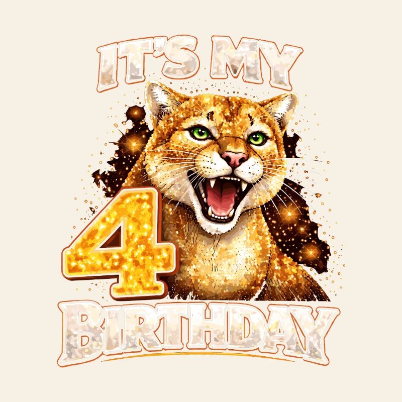 C’est mon 4e anniversaire léopard Kinder Geburtstag