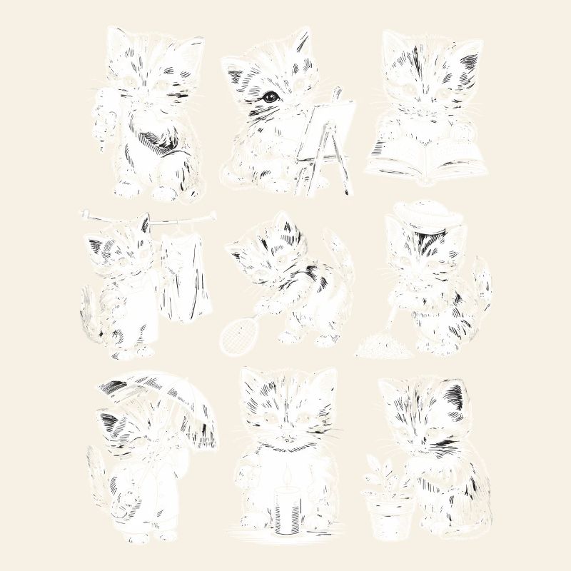 Kitten Library Adventure