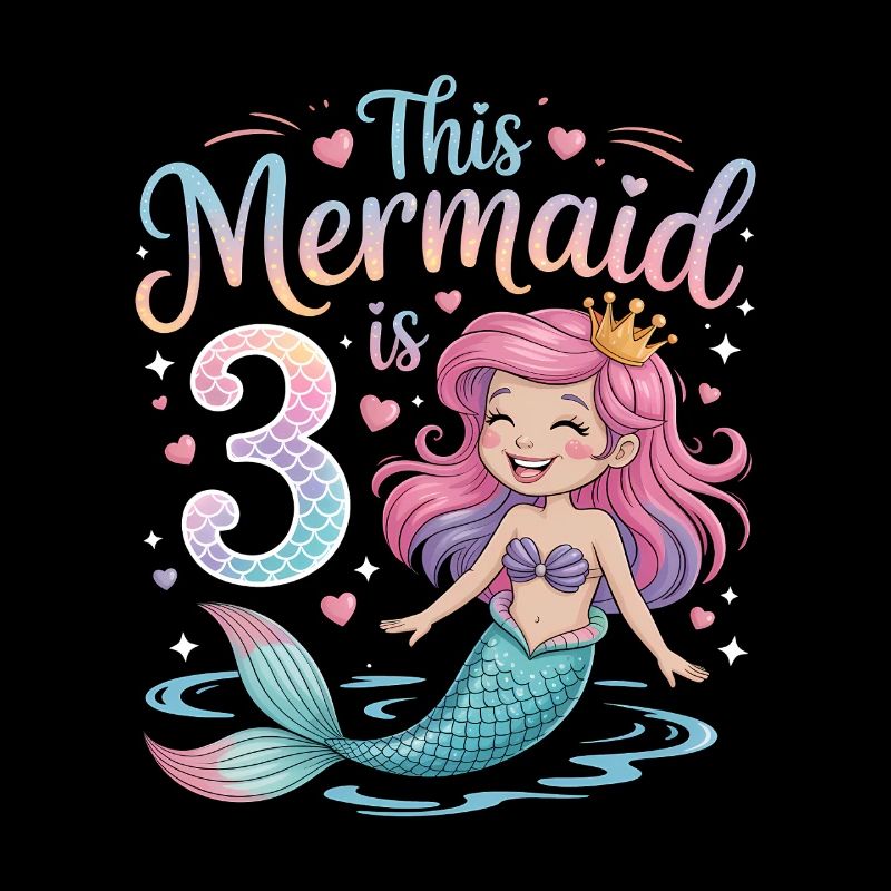 Mermaid 3rd Birthday 3 Years