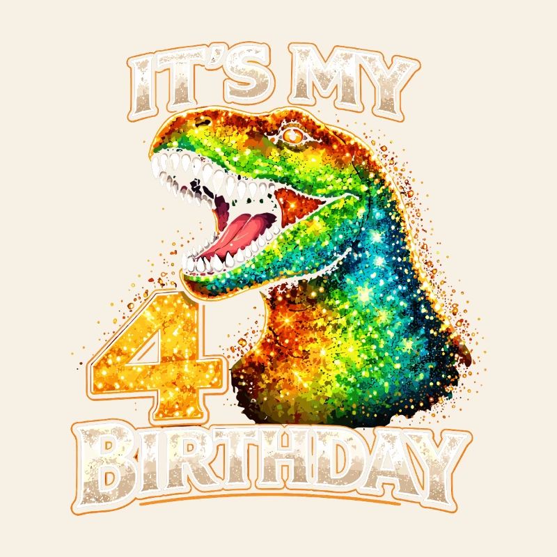 C’est mon 4e anniversaire Dino Geburtstag
