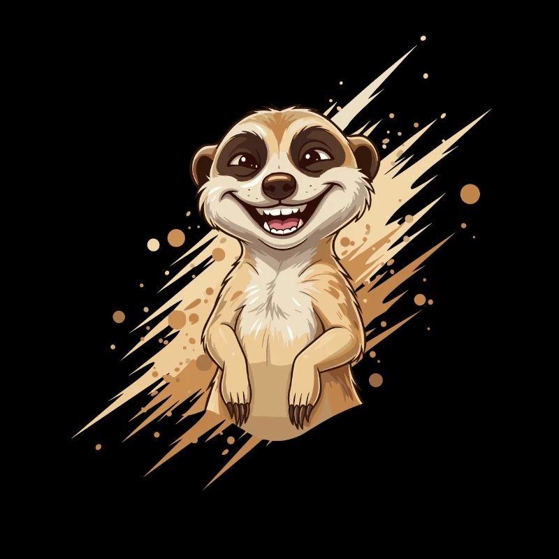 Cheerful meerkat Splash
