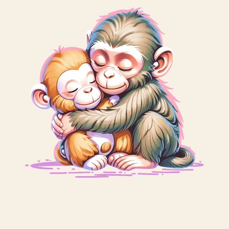 Hugging Monkey Duo
